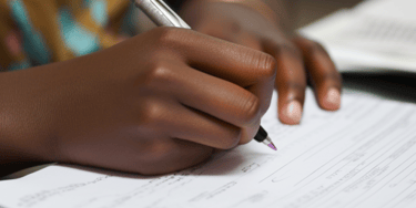 Writing African woman