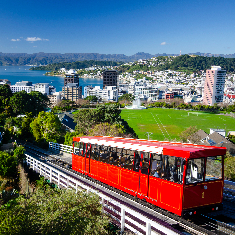 Cable car in Wellington New Zealand
