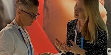 Visitors at the IELTS stand during EAIE conference in Barcelona 2022