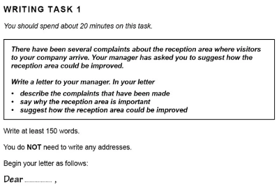 IELTS General Training Writing Task 1 question about writing a semi-formal letter