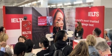 IELTS stand and audience at IATEFL conference 2023