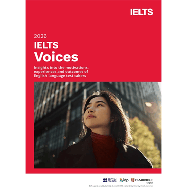 IELTS Voices 2026 report cover