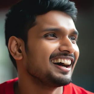 Young man speaking conversation