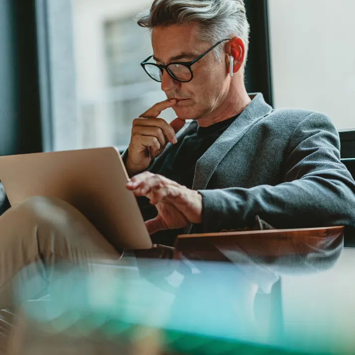 Professional working laptop - left