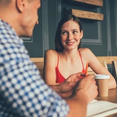 Talking over coffee