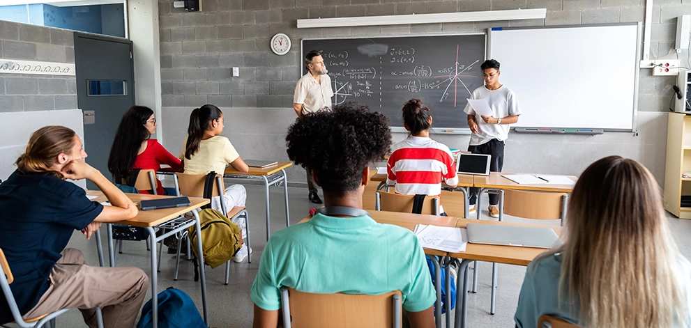 Students classroom presentation lecture