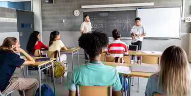 Students classroom presentation lecture