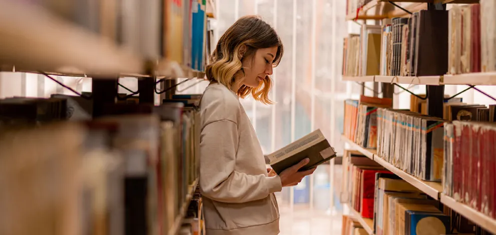 Reading in a library