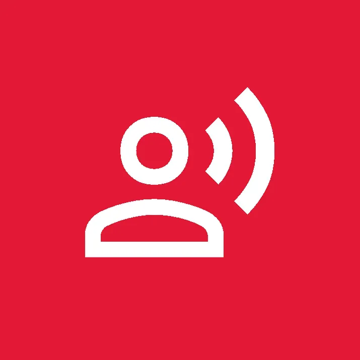 IELTS Speaking test icon red